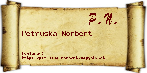 Petruska Norbert névjegykártya
